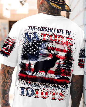 THE CLOSER I GET TO NATURE DEER HUNTING ALL OVER PRINT - YHHN1607242