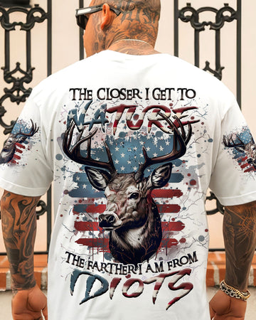 THE CLOSER I GET TO NATURE DEER HUNTING ALL OVER PRINT - YHHN2307241