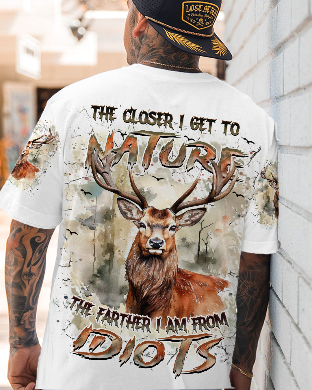 THE CLOSER I GET TO NATURE DEER HUNTING ALL OVER PRINT - YHHN2407241