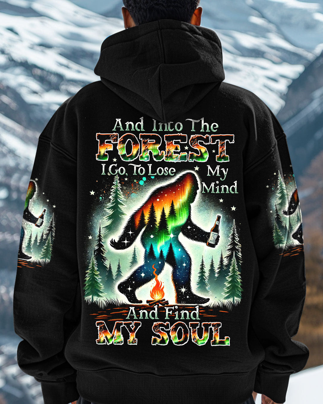 AND INTO THE FOREST I GO BIGFOOT ALL OVER PRINT - TLTW2611243