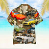 Muscle Car Hawaiian Shirt, Custom Photo Hawaiian Shirt - Cars With Floral Pattern