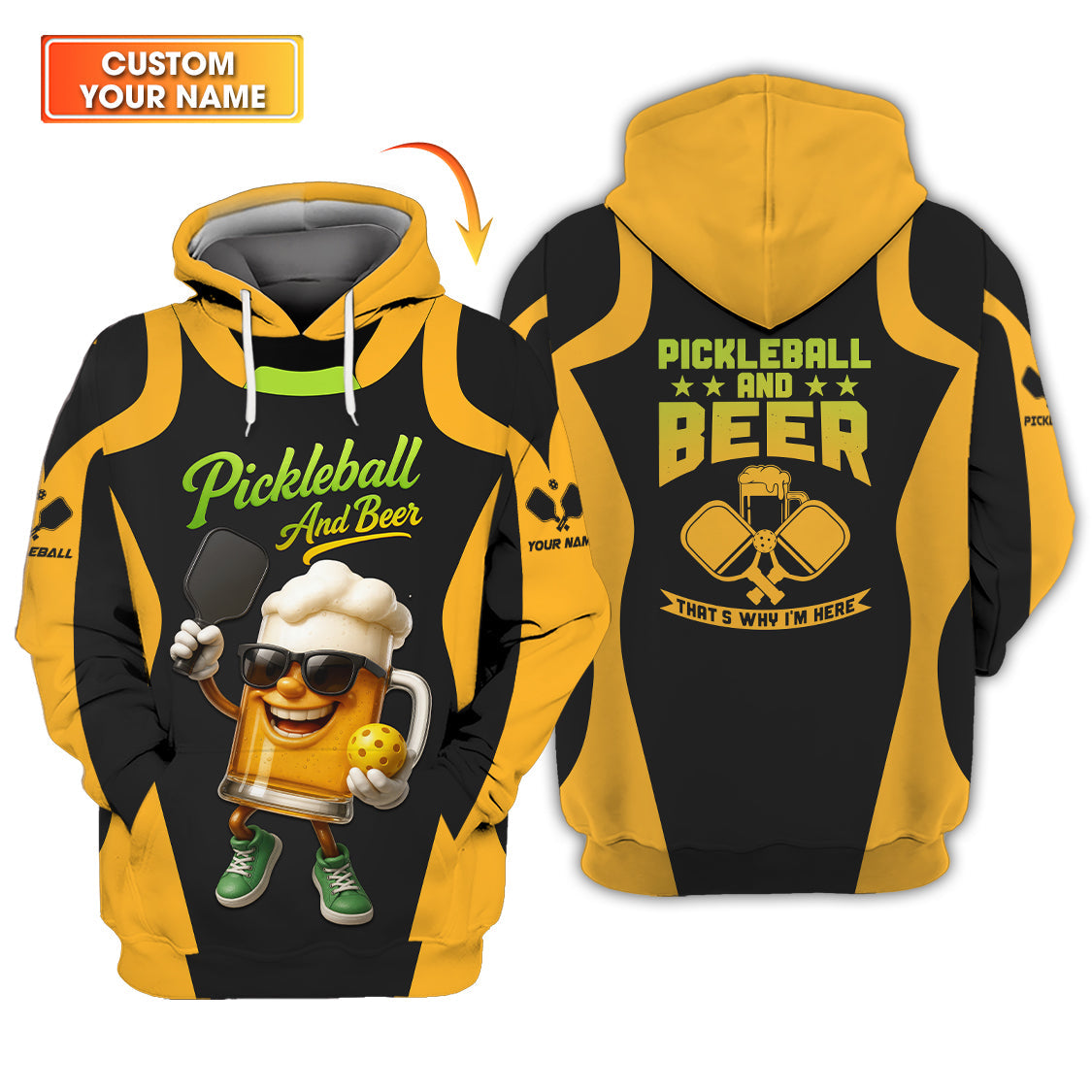 Pickleball And Beer Funny Pickleball Shirts, Custom Pickleball Shirt Gift For Pickleball Player