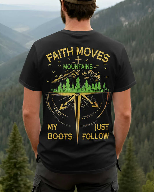 BlueJose Faith Moves Mountains Personalized Hiking 3D Shirt