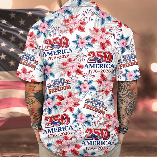 BlueJose 250 Years Of America 1776-2026 Hawaiian Shirt