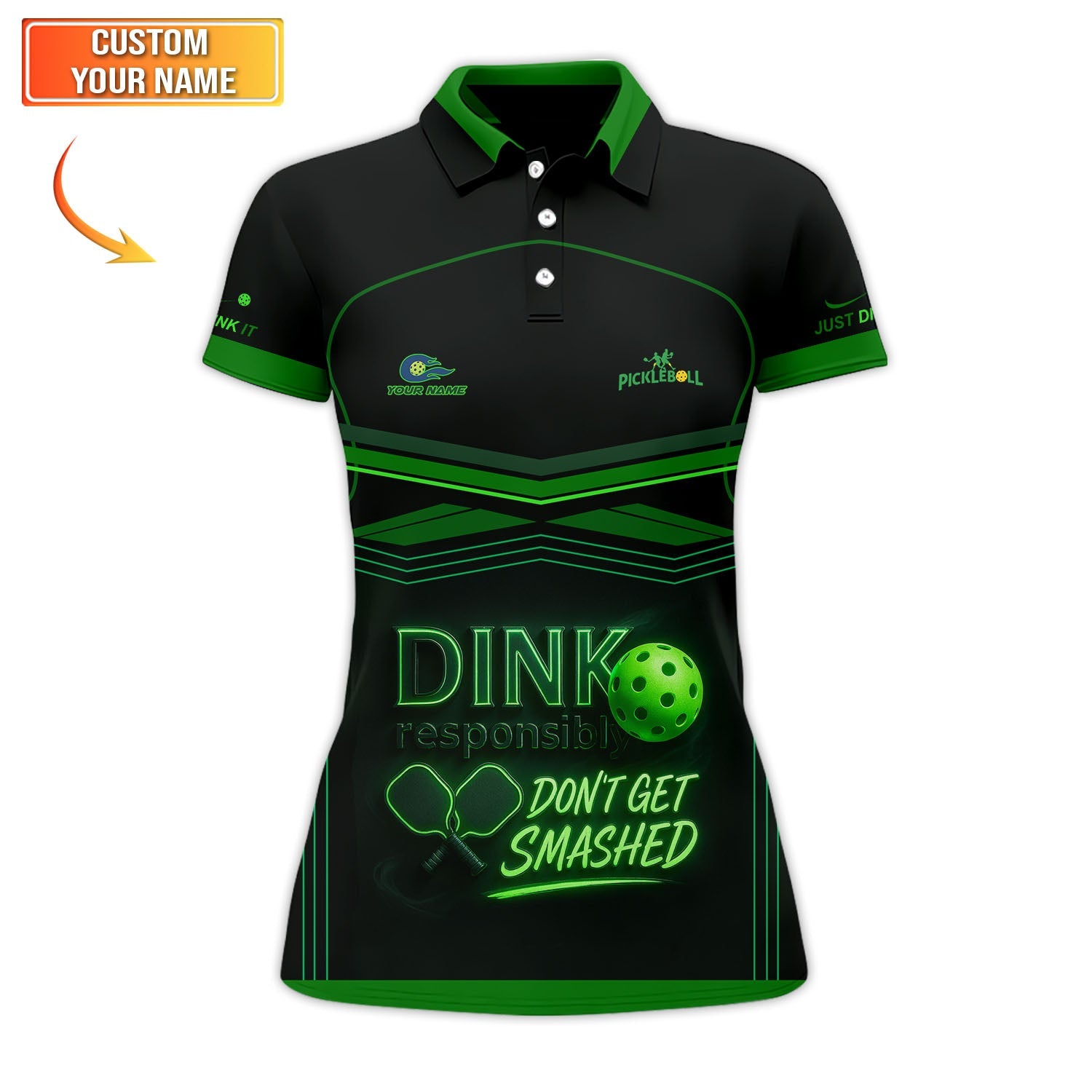 Funny Pickleball Shirt, Custom Name Pickleball Jersey, Dink Responsibly Pickleball Shirts