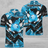 BlueJose Bowling And Pins Abstract Grunge Texture Multicolor Personalized Name, Team Name 3D Shirt