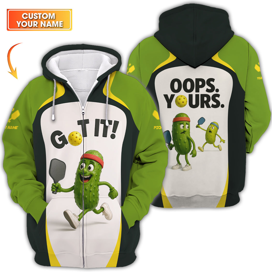 GO IT! - OOPS. YOURS Funny Pickleball Shirt, Custom Pickleball Shirts For Men's, Gift For Pickleball Lover