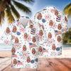 BlueJose Custom Photo USA 250th Anniversary Floral American Flag Hawaii Shirt