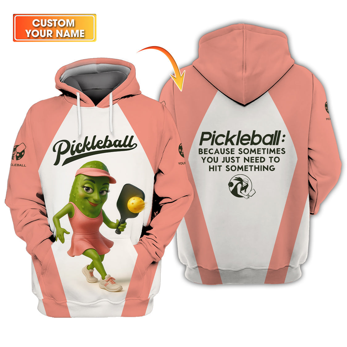 Women’s Pickleball T-Shirts With Custom Name, Funny Pickleball Shirt, Gift For Pickleball Lovers