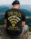 BlueJose The Wild Is Where I Reconnect With God Personalized Hiking 3D Shirt - Black