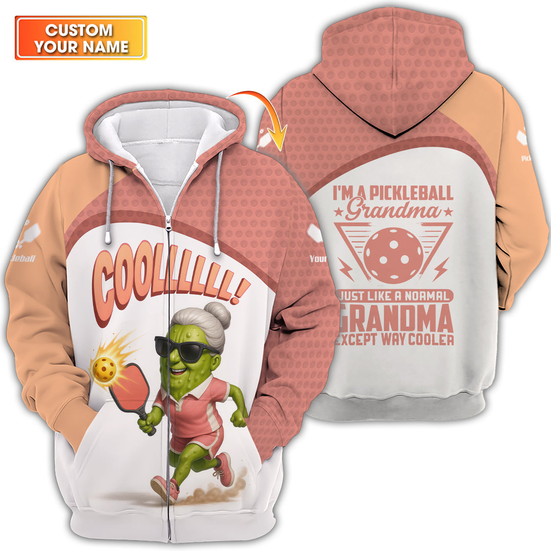 Funny Pickleball Grandma Shirts, Custom Name Women’s Pickleball Shirt, Gift For Pickleball Lover