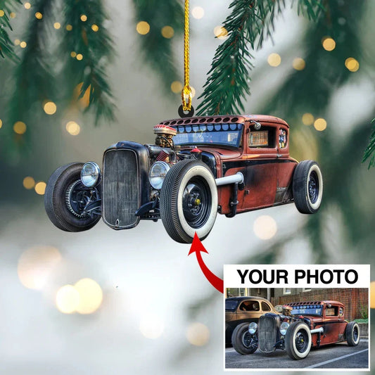 Bluejose Custom Photo Ornament Gift For Ford Model A Coupe Car Lovers