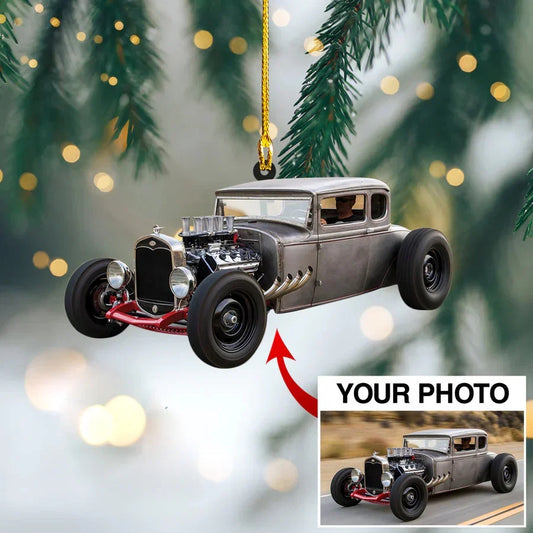 Bluejose Custom Photo Ornament Gift For Ford Model A Coupe Car Lovers