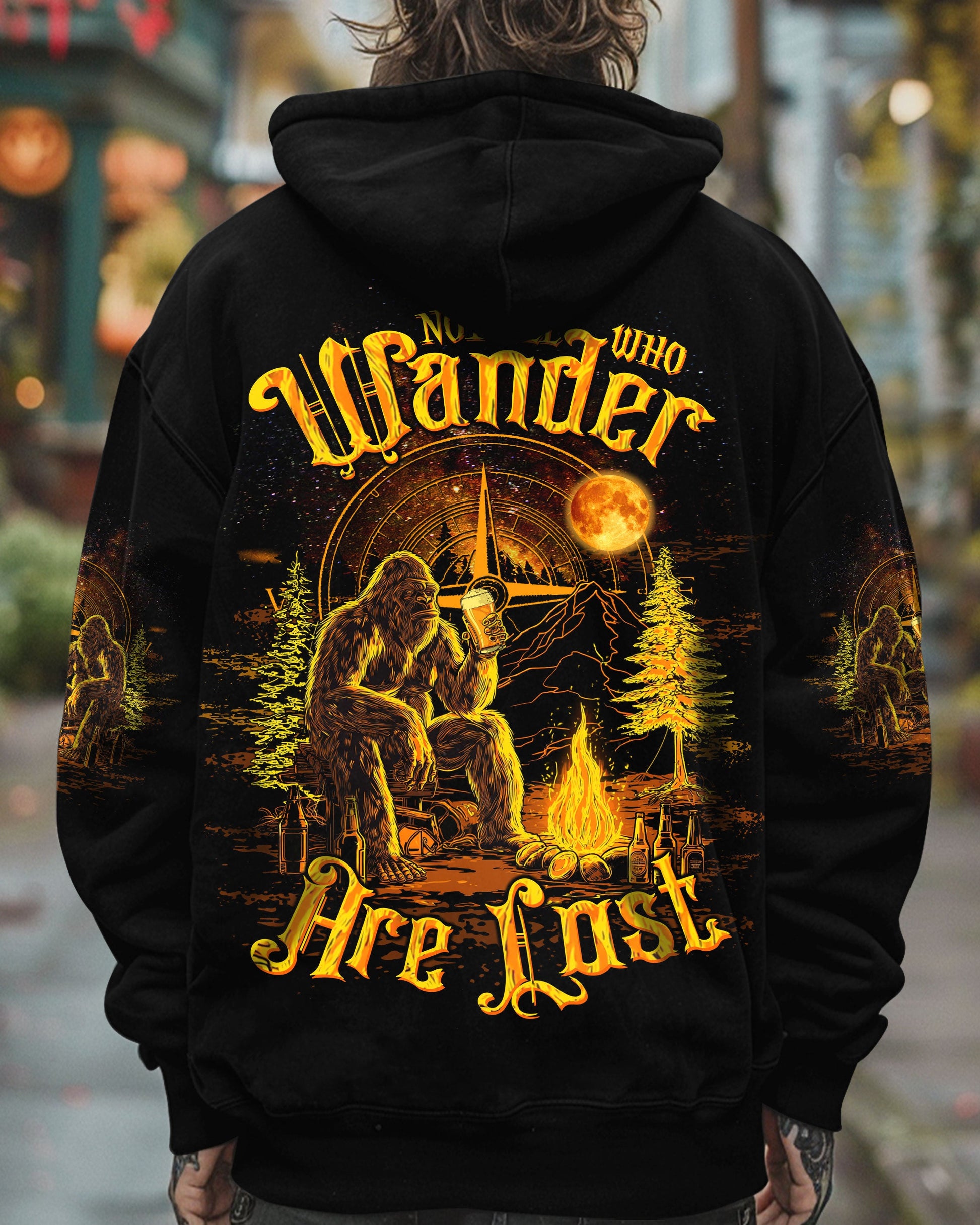 NOT ALL WHO WANDER ARE LOST BIGFOOT ALL OVER PRINT - TLTW2509252