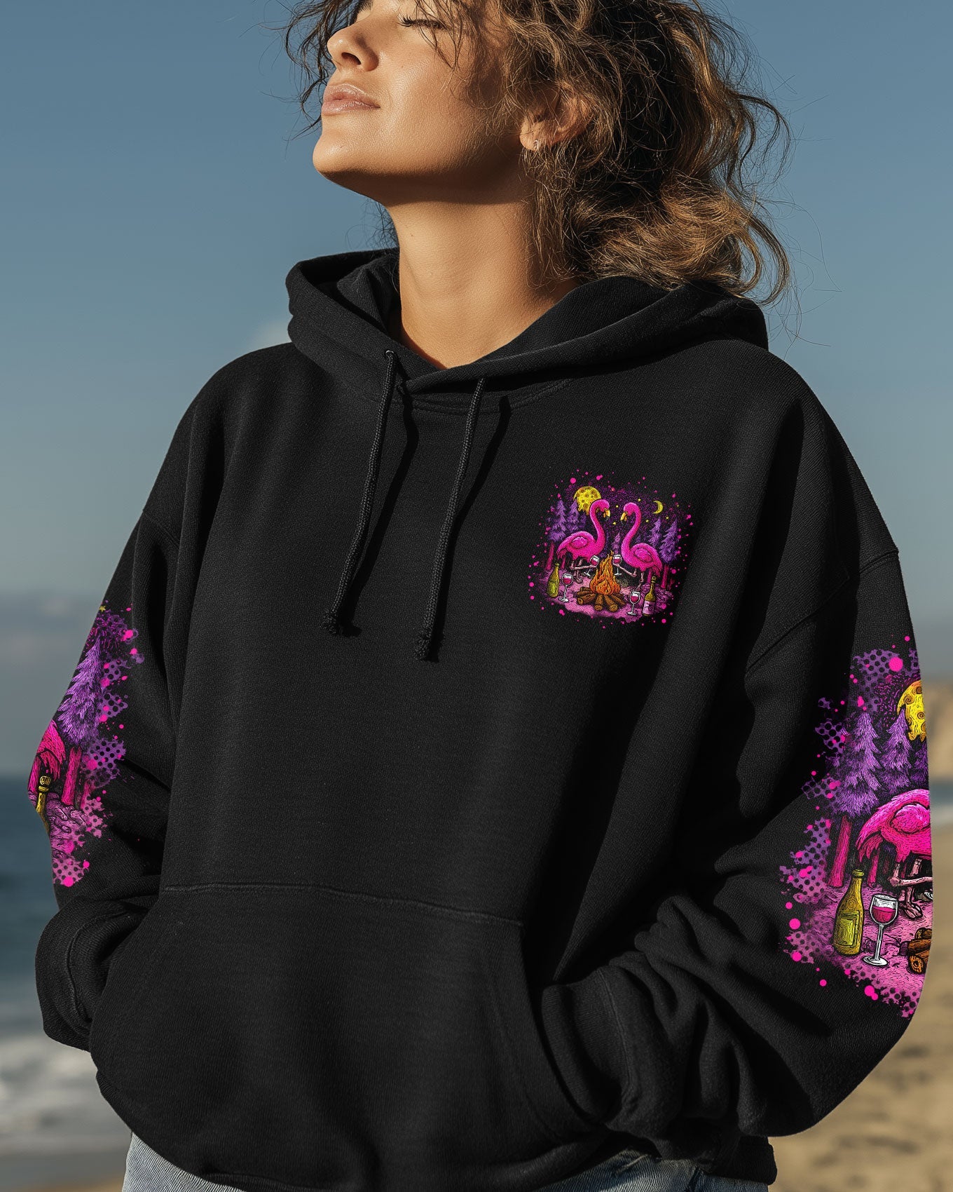 MAKING MEMORIES ONE CAMPFIRE AT A TIME FLAMINGO ALL OVER PRINT - TLTR0309252