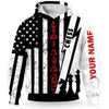 BlueJose Chess Usa Flag King Custom Name 3D Hoodie