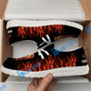 BlueJose Billiards 8 Heavenly Flame Red White Canvas Loafer Shoes