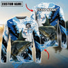 Bluejose Fishing Blue Slash Graphic Design Custom Name & Team Name 3D Shirts (12 Breeds)