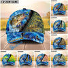 BlueJose Fishing Ocean Wave Skin Design Personalized Cap (13 Breeds)