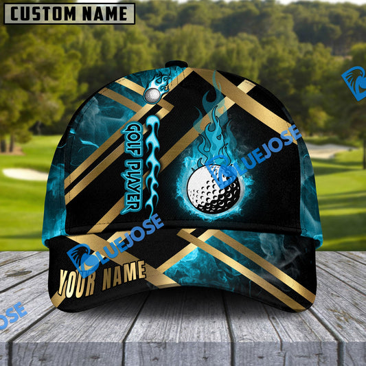 BlueJose Golf Metal and Fire Personalized Name Cap (4 Colors)