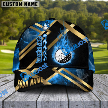 BlueJose Golf Metal and Fire Personalized Name Cap (4 Colors)