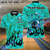 BlueJose Bowling And Pins Burning Rage Skull Customized Name 3D Shirt (6 Colors)