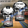 BlueJose Bowling And Pins Haunted Skull Multicolor Customized Name 3D Shirt (4 Colors)