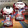 BlueJose Bowling And Pins Haunted Skull Multicolor Customized Name 3D Shirt (4 Colors)