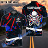 BlueJose Darts Skull Racing Style Personalized Name, Team Name Shirt (4 Colors)