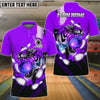 BlueJose Bowling And Pins Tiger Bowl Customized Name 3D Shirt (4 Colors)