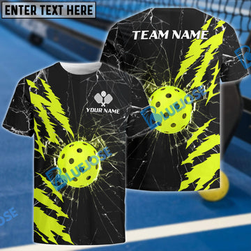 BlueJose Pickleball Glass Break Personalized Name, Team Name Unisex Shirt (4 Colors)