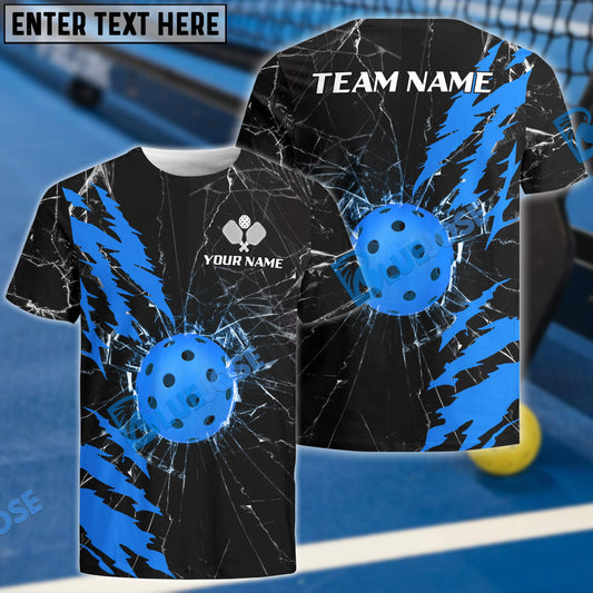 BlueJose Pickleball Glass Break Personalized Name, Team Name Unisex Shirt (4 Colors)