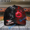 BlueJoses Bowling And Pins Flame Wolf Multicolor Personalized Name Cap