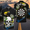BlueJose Darts Skull Snake Personalized Name Team Name Shirt (4 colors)