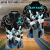 BlueJose Bowling And Pins Punisher Bomb Customized Name, Team Name 3D Shirt (4 Colors)