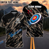 BlueJose Archery Camo Style Customized Name 3D Shirt (4 Colors)