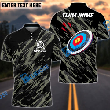 BlueJose Archery Camo Style Customized Name 3D Shirt (4 Colors)