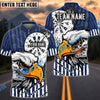 BlueJose Darts Eagle Offwhite Personalized Name, Team Name Shirt (4 Colors)