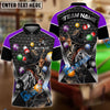 BlueJose Billiards Ball 8 Skull Gunslinger Personalized Name Shirt For Kids (4 Colors)