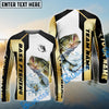 Bluejose Bass Fishing Golden Premium Dynamic Strike Custom Name & Team Name 3D Shirts