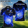 BlueJose Fireball Golf Polo Shirt, Customized Name & Team Name 3D Shirts (4 Colors)