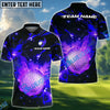 BlueJose Fireball Golf Polo Shirt, Customized Name & Team Name 3D Shirts (4 Colors)