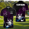 BlueJose Cracked Glass Effect Golf Shirt, Customized Name & Team Name 3D Shirts (4 Colors)
