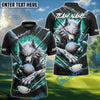 BlueJose Savage Wolf Golf Polo Shirt, Customized Name & Team Name 3D Shirts (4 Colors)