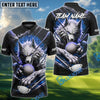 BlueJose Savage Wolf Golf Polo Shirt, Customized Name & Team Name 3D Shirts (4 Colors)