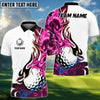 BlueJose Golf Golden Line Flame Art Design Multicolor Option Polo Shirt (6 Colors)
