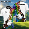 BlueJose Golf Golden Line Flame Art Design Multicolor Option Polo Shirt (6 Colors)