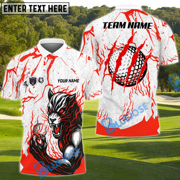 BlueJose Savage Swing Golf Polo Shirt, Customized Name & Team Name 3D Shirts (4 Colors)