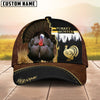 BlueJose Hunting Brown Leather Style Multicolor Options Personalized Name 3D Cap (6 color)