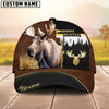 BlueJose Hunting Brown Leather Style Multicolor Options Personalized Name 3D Cap (6 color)